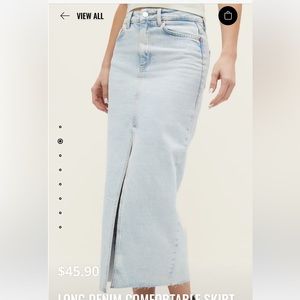 Stradivarius Denim Maxi Skirt